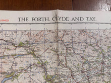 Load image into Gallery viewer, Original WW2 British Army RAF Navy Base Map of Scotland - The Forth, Clyde & Tay - The Militaria Shop