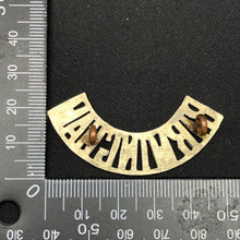 Load image into Gallery viewer, Original WW1 British Army Brass Shoulder Title - Middlesex Regiment - The Militaria Shop