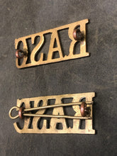 Load image into Gallery viewer, Original WW1/WW2 British Army RASC Royal Army Service Corps Shoulder Title Set - The Militaria Shop
