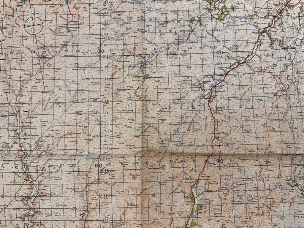 Original WW2 British Army GSGS OS Map of Scotland - Hawick & Eskdale - The Militaria Shop