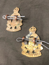 Load image into Gallery viewer, Original WW2 British Army Collar Badge Pair - Royal Army Ordnance Corps RAOC - The Militaria Shop