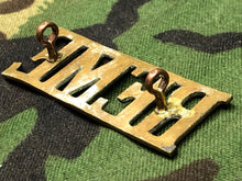 Lade das Bild in den Galerie-Viewer, Original WW2 British Army Brass Shoulder Title - REME Royal Engineers - The Militaria Shop