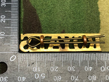 Load image into Gallery viewer, Original WW2 British Army Brass Shoulder Title - ROYALS - Royal Dragoon Regiment - The Militaria Shop