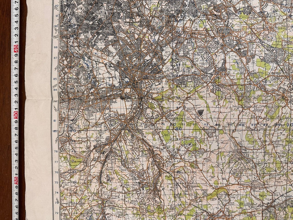 Original WW2 British Army GSGS OS Map of Great Britain - S.E London & Sevenoaks - The Militaria Shop