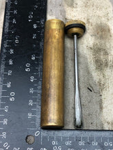 Load image into Gallery viewer, Original WW1 British Army SMLE Enfield Brass Oil Bottle - EFD Marked - The Militaria Shop