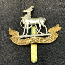 Load image into Gallery viewer, Original WW2 British Army Cap Badge - Royal Warwickshire Regiment - The Militaria Shop