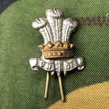 Charger l'image dans la galerie, Original British Army WW2 Collar Badge - Prince of Wales's Leinster Regiment - The Militaria Shop