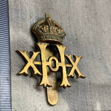 Load image into Gallery viewer, Original WW1 British Army Cap Badge - 20th Hussars - The Militaria Shop