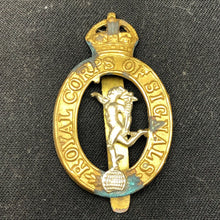 Load image into Gallery viewer, Original British Army Cap Badge - Royal Corps of Signals - The Militaria Shop