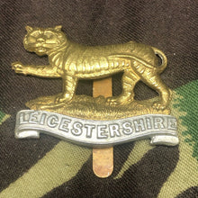 Load image into Gallery viewer, Original WW2 British Army Cap Badge - Leicestershire Regiment - The Militaria Shop