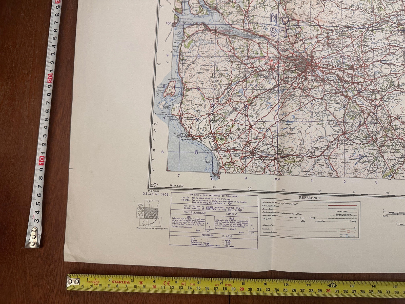 Original WW2 British Army RAF Navy Base Map of Scotland - The Forth, Clyde & Tay - The Militaria Shop