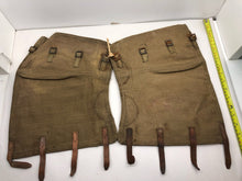 Load image into Gallery viewer, Original WW2 British Army 37 Pattern Despatch Riders High Sided Spats 1943 Dated - The Militaria Shop