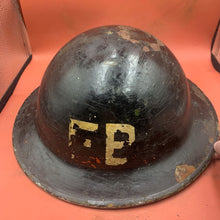 Charger l'image dans la galerie, Original WW2 British Home Front Civil Defence Fire Brigade FB Helmet - Complete - The Militaria Shop