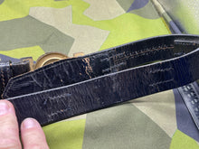 Load image into Gallery viewer, Original British Royal Navy Officer's Black Leather Belt with Gilt Buckle - The Militaria Shop