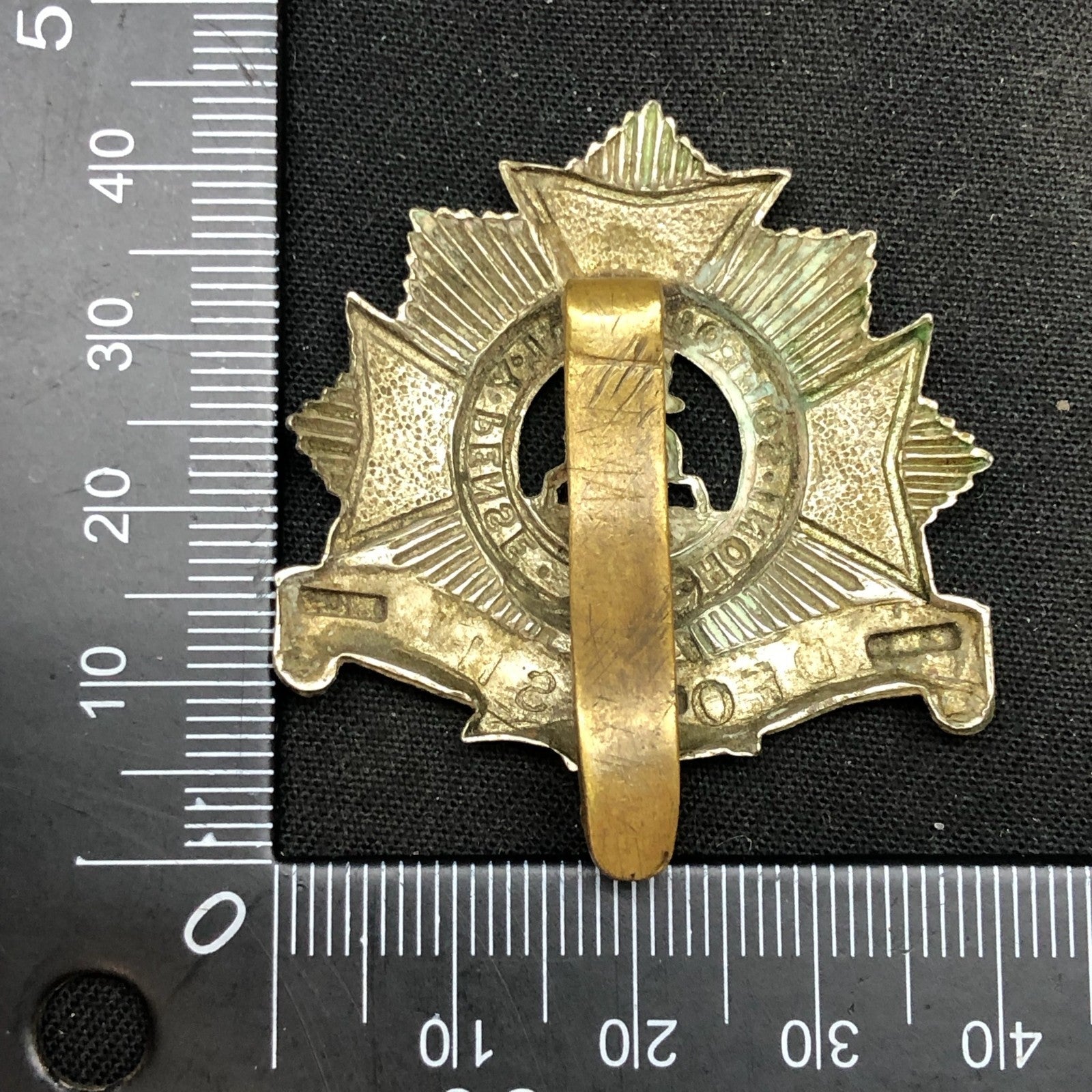 Genuine WW2 British Army Brass Cap Badge - Bedfordshire and Hertfordshire Regt. - The Militaria Shop