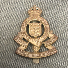 Load image into Gallery viewer, Original WW2 British Army Cap Badge - Royal Army Ordnance Corps RAOC - The Militaria Shop