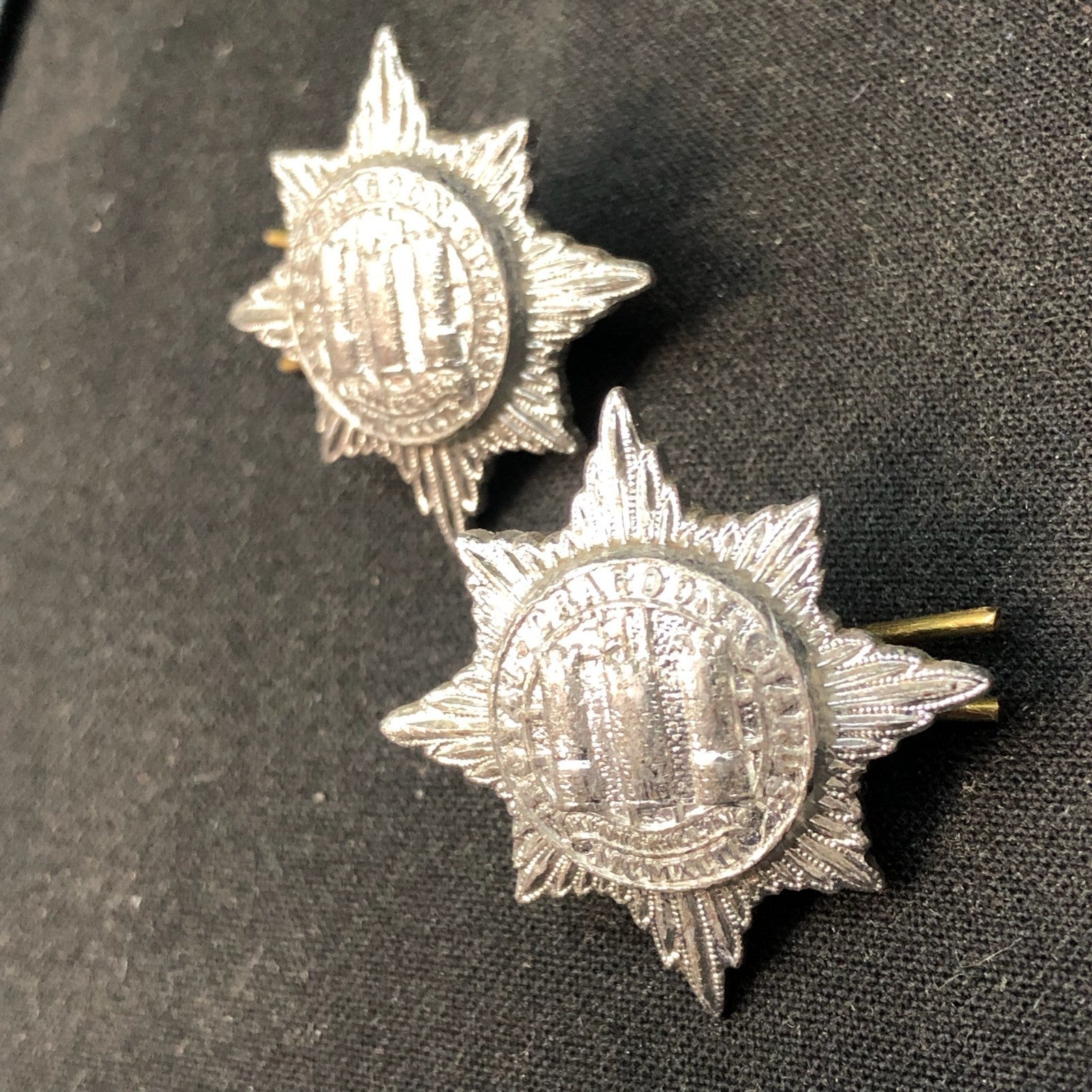 Original British Collar Badge Pair - Royal Dragoon Guards - The Militaria Shop