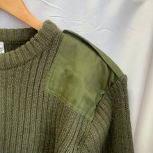 Load image into Gallery viewer, Vintage British Army OD Olive Green Pull Over Commando Jumper Wool - Size 100cm - The Militaria Shop