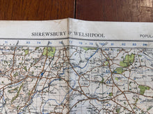 Load image into Gallery viewer, Original WW2 British Army GSGS Map of England & Wales - Shrewsbury & Welshpool - The Militaria Shop