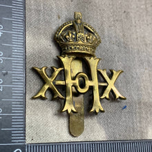 Load image into Gallery viewer, Original WW1 British Army Cap Badge - 20th Hussars - The Militaria Shop