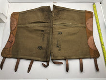 Load image into Gallery viewer, Original WW2 British Army 37 Pattern Despatch Riders High Sided Spats 1943 Dated - The Militaria Shop