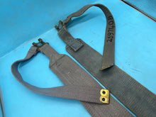 Load image into Gallery viewer, Original Pair of WW2 British Royal Air Force 37 Pattern RAF Blue Canvas L-Straps - The Militaria Shop