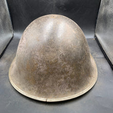 Load image into Gallery viewer, Original British/Canadian Army WW2 Mk3 Turtle High Rivet Combat Steel Helmet - The Militaria Shop