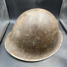 Load image into Gallery viewer, Original British/Canadian Army WW2 Mk3 Turtle High Rivet Combat Steel Helmet - The Militaria Shop