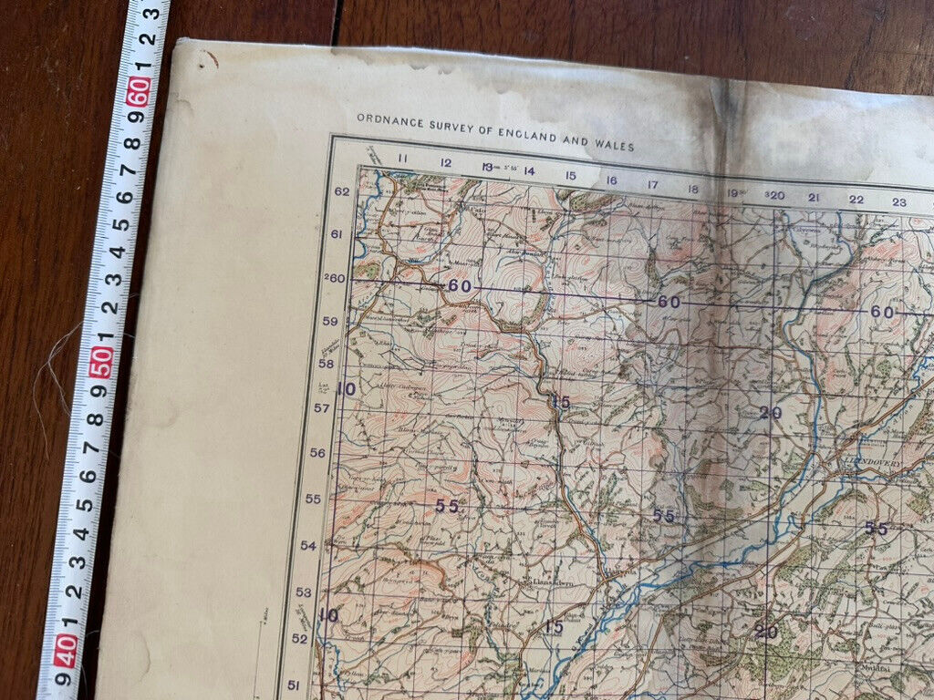 Original WW2 British Army GSGS OS Map of Great Britain - Brecon & Llandovery - The Militaria Shop