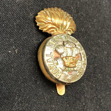 Load image into Gallery viewer, Genuine WW2 British Army Brass Cap Badge - Royal Welch Fusiliers - The Militaria Shop