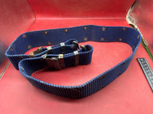 Lade das Bild in den Galerie-Viewer, Interesting Large Size Blue Canvas Military Belt in Good Condition - Approx 44" - The Militaria Shop