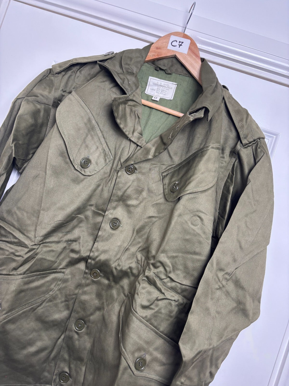 Genuine Unissued U.S Army OD Green Coat Mans Field Jacket Size ES - The Militaria Shop