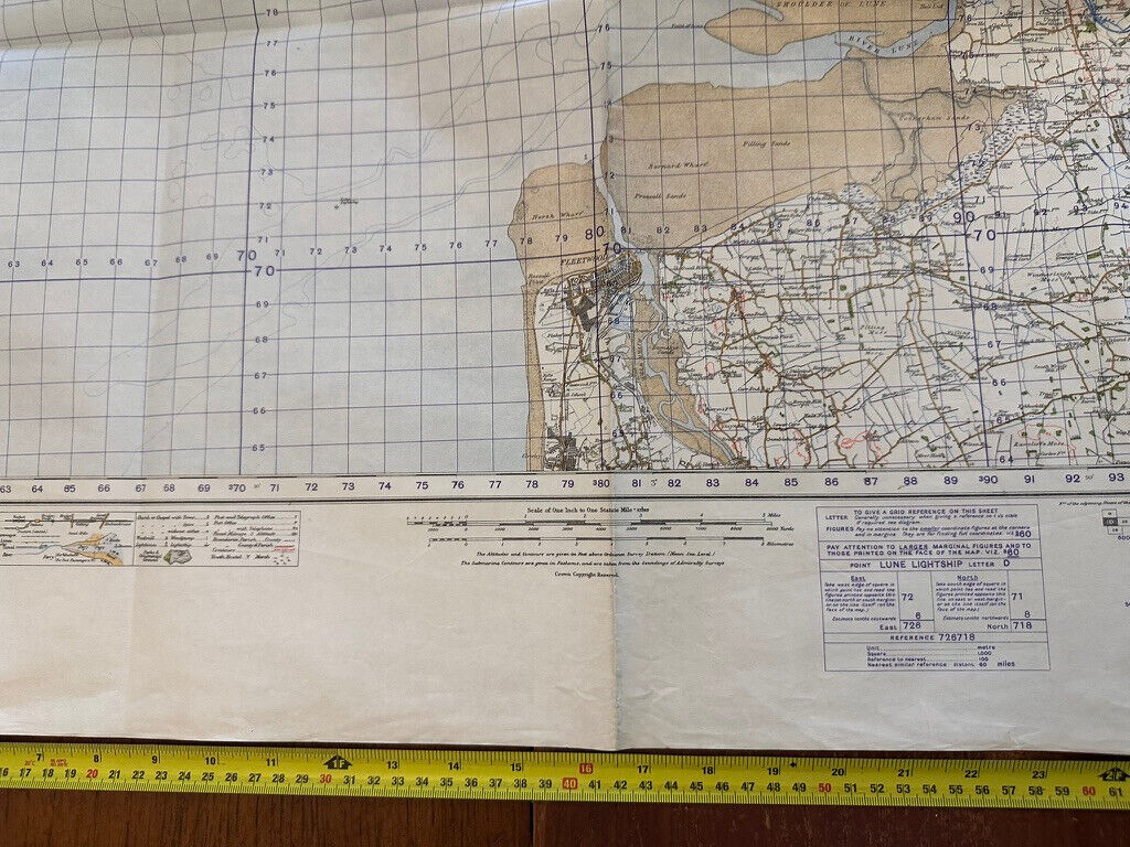 Original WW2 British Army GSGS OS Map of Great Britain - Lancaster & Barrow - The Militaria Shop