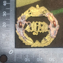 Load image into Gallery viewer, Original Pre-WW1 British Army 2nd Dragoon Guards (Queen's Bays) Cap Badge - The Militaria Shop
