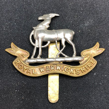 Load image into Gallery viewer, Original WW2 British Army Cap Badge - Royal Warwickshire Regiment - The Militaria Shop