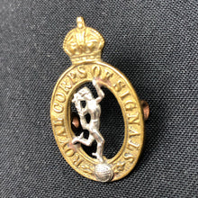 Load image into Gallery viewer, Original WW2 British Army Royal Corps of Signals RCOS Collar Badge - The Militaria Shop
