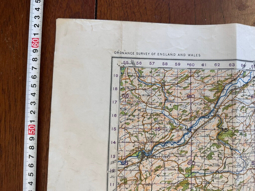 Original WW2 British Army GSGS OS Map of Great Britain - Bishop's Castle - The Militaria Shop