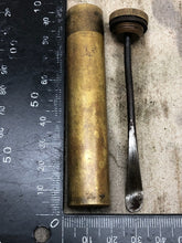 Load image into Gallery viewer, Original WW1 British Army SMLE Enfield Brass Oil Bottle - EFD Marked - The Militaria Shop