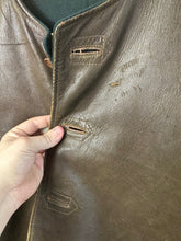 Load image into Gallery viewer, Original WW2 British Army No.2 Camouflaged Leather Jerkin - Size 1 - 1945 Dated - The Militaria Shop