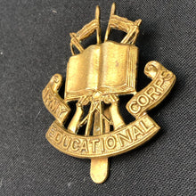 Load image into Gallery viewer, Genuine British Army WW2 Army Education Corps AEC Cap Badge - The Militaria Shop