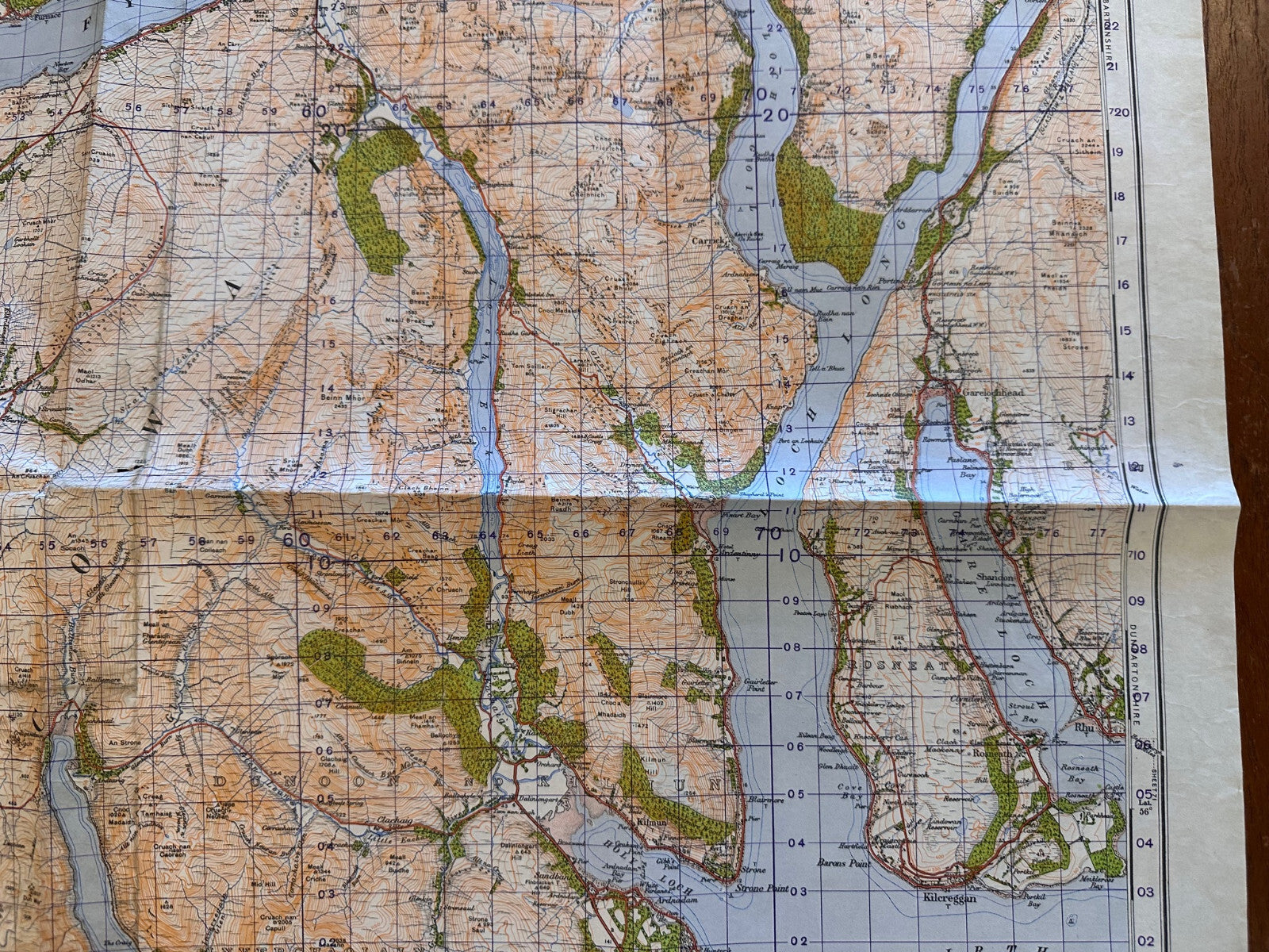 Original WW2 British Army GSGS Map of Scotland - Dunoon & Loch Fyne - The Militaria Shop
