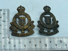 Load image into Gallery viewer, Original Pair WW1 / WW2 British Army - Royal Army Ordnance Corps Collar Badges - The Militaria Shop