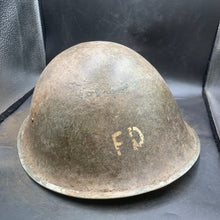 Load image into Gallery viewer, Original WW2 British/Canadian Army Mk3 Turtle Combat Helmet - The Militaria Shop