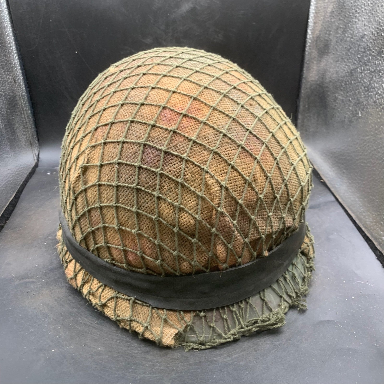 Genuine Dutch Army M53 Euroclone of US M1 Camouflaged Helmet & Liner Set - The Militaria Shop