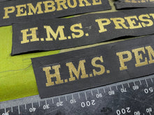 Lade das Bild in den Galerie-Viewer, British Royal Navy Quantity of Cap Tallies - Job Lot - The Militaria Shop