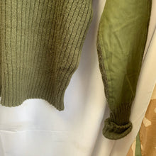 Load image into Gallery viewer, Vintage British Army OD Olive Green Pull Over Commando Jumper Wool - Size 100cm - The Militaria Shop
