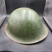 Load image into Gallery viewer, Original British/Canadian Army WW2 Mk3 Turtle High Rivet Combat Steel Helmet - The Militaria Shop