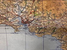 Load image into Gallery viewer, Original WW2 British Army RAF Navy Base Map of England - South West - Plymouth - The Militaria Shop