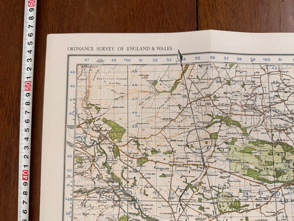 Original WW2 British Army GSGS OS Map of England - Darlington - The Militaria Shop
