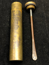 Load image into Gallery viewer, Original WW1 British Army SMLE Enfield Brass Oil Bottle - H.J&S Maker Marked - The Militaria Shop